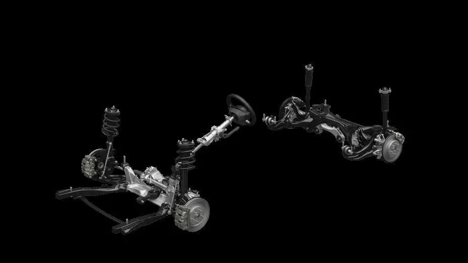Honda בילד פון דעם CR-V סוספענשן און סטירינג סיסטעמען (2023 press kit).