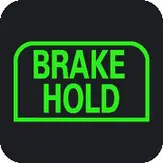 Automatic brake hold סיסטעם אינדיקאטאר, און דער brake hold active אינדיקאטאר (אמעריקע און קאנאדע).