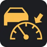 ACC אינדיקאטאר ארבעט (גרין), ACC פראבלעם (געל), און קרוז מאדָע אינדיקאטאר.