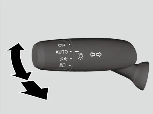 ציט דעם לעווער צוריק צו בליצן מיט די הויכע ליכט; לאזט אים אפ צו גיין צוריק צו נידעריגע ליכט.