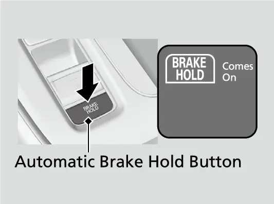 דריקט דעם Brake Hold קנעפל מיטן סיט בעלט צוגעשפיליעט און מיטן מאטאר לויפנדיג.